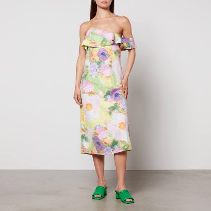 Stine Goya Tosca Sequined Printed Satin Dress