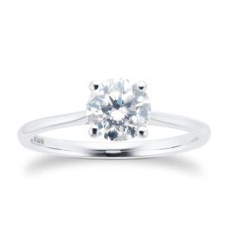 Platinum 1.00ct Diamond Solitaire Engagement Ring - Ring Size J