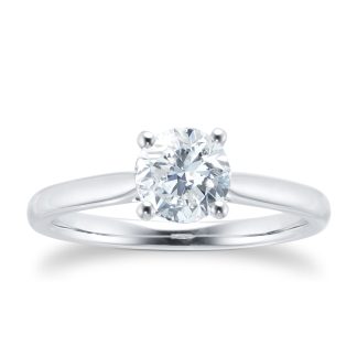 Platinum 1.00ct Solitaire Engagement Ring - Ring Size I