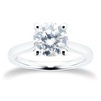 Platinum 2.00ct Solitaire Engagement Ring - Ring Size K