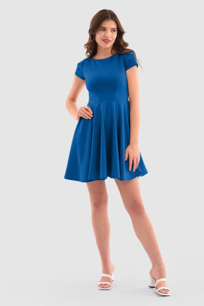 Closet London Blue Skater Dress