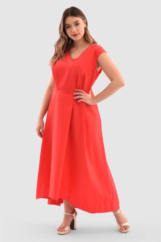 Closet London Curves Red High Low Dress