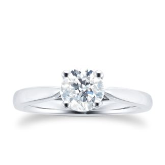 Platinum Brilliant Cut 1.00ct Goldsmiths Brightest Diamond Engagement Ring