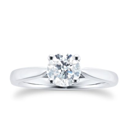 Platinum Brilliant Cut 1.00ct Goldsmiths Brightest Diamond Engagement Ring