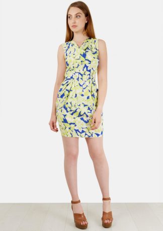 Closet London Multi Print tie back dress