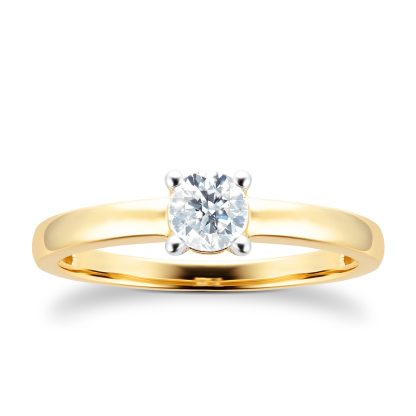 18ct Yellow Gold 0.40ct Solitaire Engagement Ring