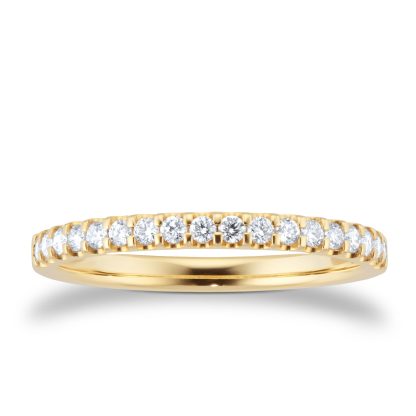 9ct Yellow Gold 0.25ct Diamond Stacker Eternity Ring - Ring Size I