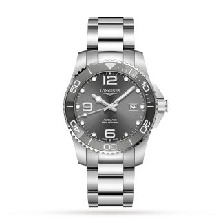 HydroConquest Sunray Grey Dial 41mm Automatic Diving Mens Watch