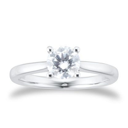 Platinum 0.70ct Solitaire Diamond Engagment Ring - Ring Size I