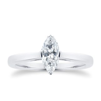 Belvedere Platinum 0.50ct Marquise Diamond Engagement Ring - Ring Size M