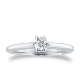 Hermione Platinum 0.25ct Diamond Engagement Ring - Ring Size M