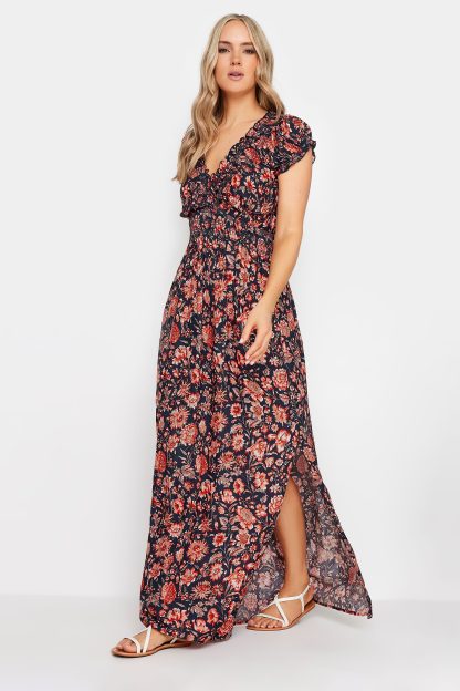 Lts Tall Red Floral Maxi Dress 16 Lts | Tall Women's Maxi Dresses