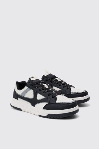 Mens Man Chunky Trainers In Black, Black