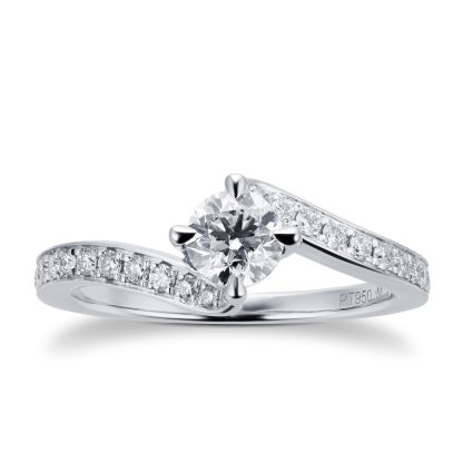 Platinum Boscobel Twist 0.75ct Diamond Engagement Ring - Ring Size N