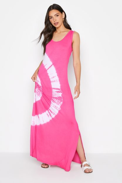 Lts Tall Pink Tie Dye Maxi Dress 10 Lts | Tall Women's Summer Dresses