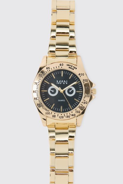 Mens Metallics Man Chronograph Style Watch, Metallics