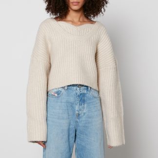 Rotate Birger Christensen Logo Cable-Knit Jumper