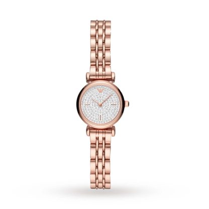 T-Bar Rose Gold Tone and White Dial Ladies Watch