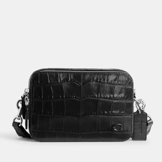 Coach Charter 19 Croc-Effect Leather Crossbody Bag