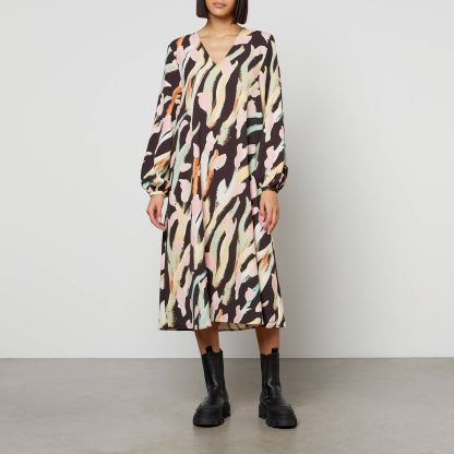 Stine Goya Nini Printed Recycled Stretch-Satin Dress