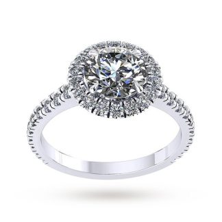 Amelia Engagement Ring With Diamond Band 0.50 Carat Total Weight - Ring Size L