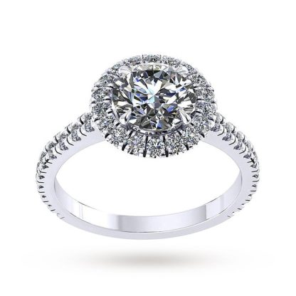Amelia Engagement Ring With Diamond Band 0.50 Carat Total Weight - Ring Size L