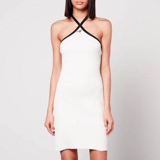 Axel Arigato Ada Ribbed-Jersey Halterneck Mini Dress - L