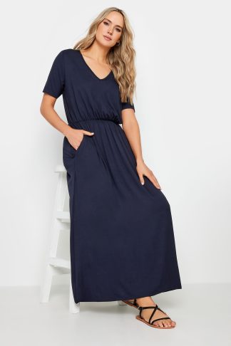 Lts Tall Navy Blue Maxi Tshirt Dress 22-24 Lts | Tall Women's Maxi Dresses