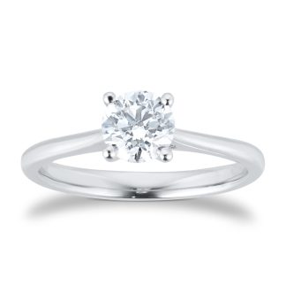 Platinum 0.70ct Solitaire Diamond Engagment Ring - Ring Size I