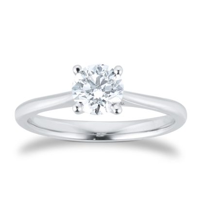 Platinum 0.70ct Solitaire Diamond Engagment Ring - Ring Size I