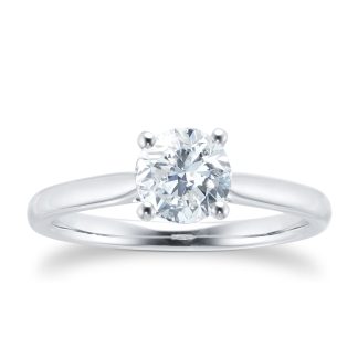 Platinum 1.00ct Solitaire Engagement Ring - Ring Size P