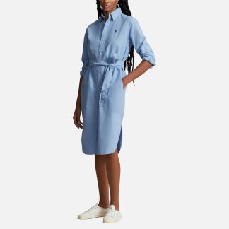 Polo Ralph Lauren Long Sleeve Cotton-Poplin Shirt Dress - UK 4