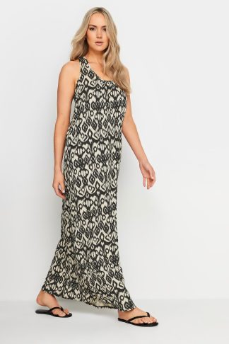 Lts Tall Black & Brown Aztec Print Maxi Dress 22-24 Lts | Tall Women's Maxi Dresses
