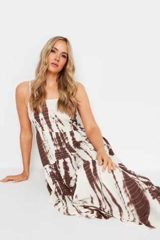Lts Tall Brown Tie Dye Strappy Midaxi Dress 24 Lts | Tall Women's Maxi Dresses