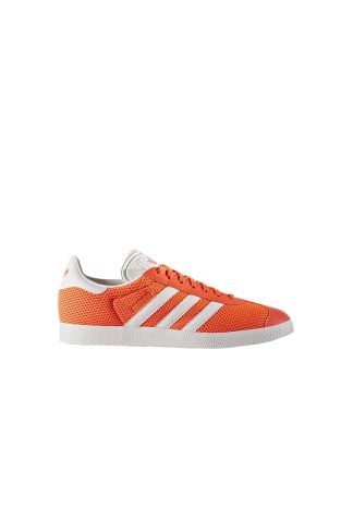 Mens Gazelle Lace-Up Orange Synthetic Trainers, Orange