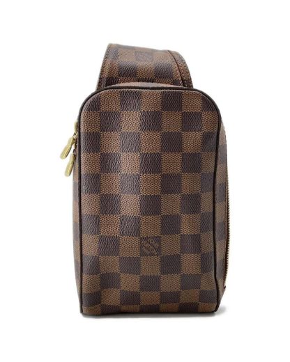 Mens Preloved Damier Azur Crossbody Bag Unisex - Brown Clutches, Brown