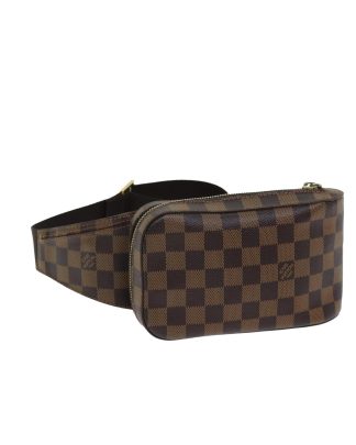 Mens Preloved Dauphine Crossbody Bag Unisex - Brown Shoulder Bags, Brown