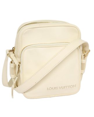 Mens Preloved LV Trainer Crossbody Bag Unisex - White Shoulder Bags, White