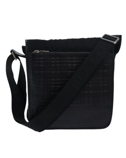 Mens Preloved Leather Crossbody Bag Unisex - Black Shoulder Bags, Black