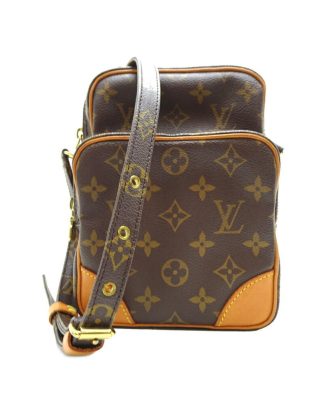 Mens Preloved Monogram Pochette Crossbody Bag Unisex - Brown Shoulder Bags, Brown