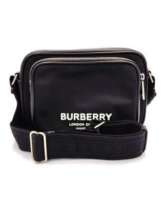 Mens Preloved Nylon Crossbody Bag Unisex - Black Shoulder Bags, Black