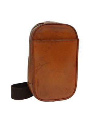 Mens Preloved Pochette Crossbody Bag - Brown Clutch Bags, Brown