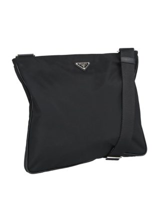 Mens Preloved TESSUTO Crossbody Bag - Black Shoulder Bags, Black