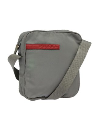 Mens Preloved Tessuto Crossbody Bag Unisex - Grey Shoulder Bags, Grey
