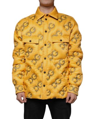Mens Puffer Jacket DG Logo Yellow, Yellow