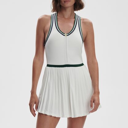 Varley Jane Stretch-Jersey Plissé Court Dress