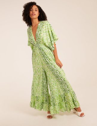 Wide Leg Jumpsuit - L / GREEN
