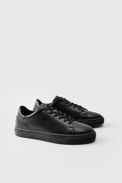 Mens Black Essential Skater Trainers, Black