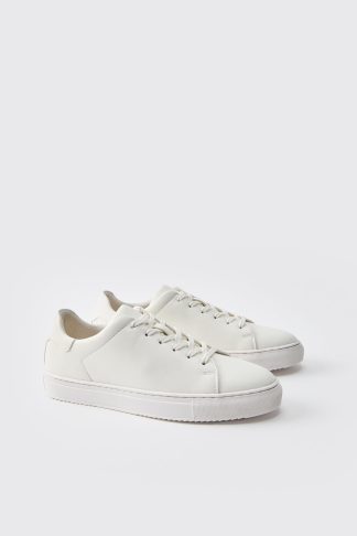 Mens White Essential Skater Trainers, White