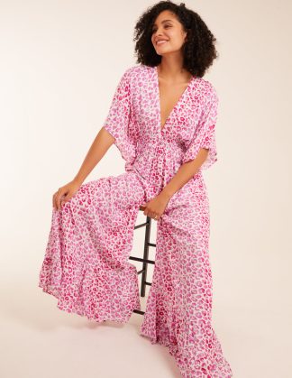 Wide Leg Jumpsuit - S / PINK